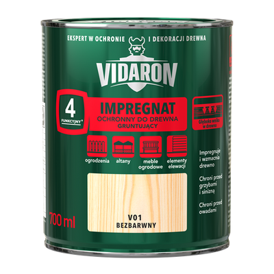 Пропитка импрегнат для древесины Vidaron, 0,7 л, V01 бесцветный, матовый 3546614001 фото