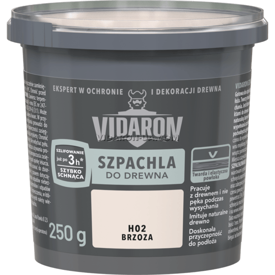 Шпаклівка для деревини Vidaron, 0,25 л, береза 16944 фото